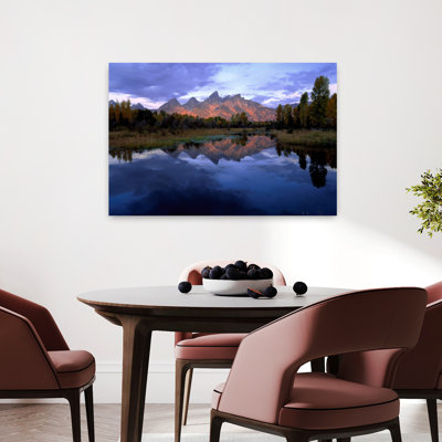 Usa Wyoming Grand Teton National Park Panoramic View Of A Mountain Range Tranquil Abstract Contemporary Forest Mountain Art