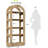 70.86" Tall 5-Tier Teak Arched Bookshelf