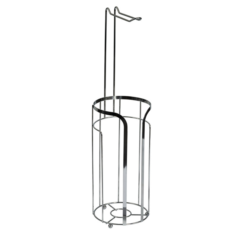 Dante Free Standing Toilet Paper Holder, Chrome