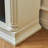 Beige + Black Solid Wood Freestanding Fireplace