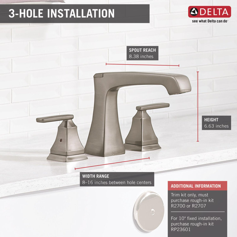 Ashlyn Double Handle Deck Mounted Roman Tub Faucet Trim, Brilliance Stainless
