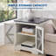 Farmhouse End Table with Charging Station - Nightstand with 2 Outlets & 2 USB Ports - Vintage Industrial Side Table-1460495411-1475394303