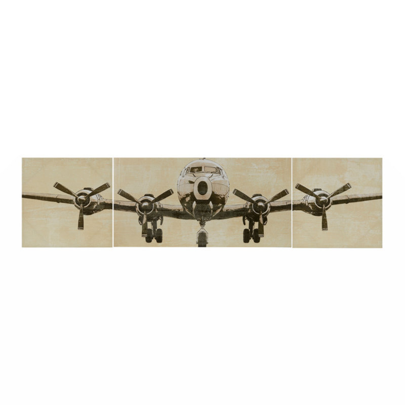 Flight Time Triptych, impression sur coton encadrée