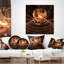 Modern Fractal Brown Dom - Coussin imprimé abstrait-29516027-29516023