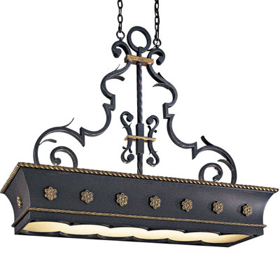 Luminaire suspendu linéaire pour table de billard 12 lumières Montparnasse