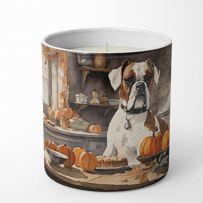 Pumpkin Pie Scented Tumbler Candle with Ceramic Holder