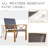 Durable Patio Dining Sets, Wood Grain Aluminum, Modern Style, Outdoor Use