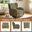 Ensemble de conversation 2 pièces à oreilles en chenille avec fauteuil inclinable-131986905