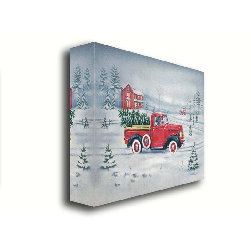 Noël champêtre par Robert Andrea, H 16 po x l 20 po x P 1,5 po, Non, Toile