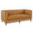 Devote Channel Tufted Vegan Leather Loveseat