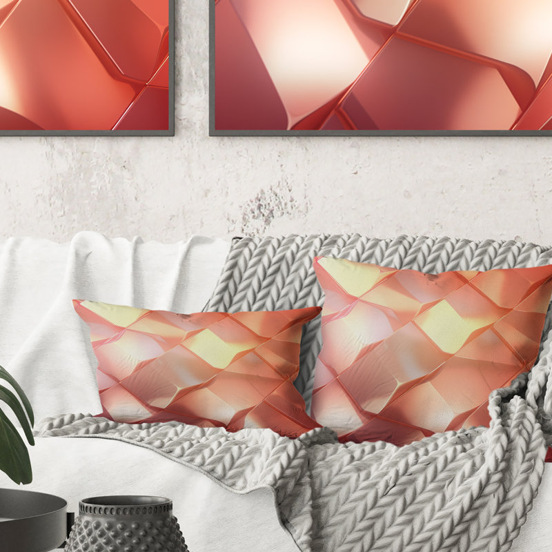 Coussin décoratif à motif géométrique abstrait Diamond Morning