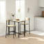 Ensemble de table de bar et chaises de salle à manger 3 pièces, ensemble de table de salle à manger industriel pour 2 personnes, table de cuisine à hauteur de comptoir avec tabourets de bar, ensemble de table de petit déjeuner pour 2 petits espaces