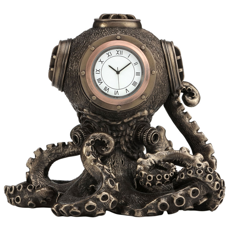 5.91 Clock Bronze Poly Resin