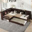 Lit plateforme en L simple avec lit gigogne-128774502