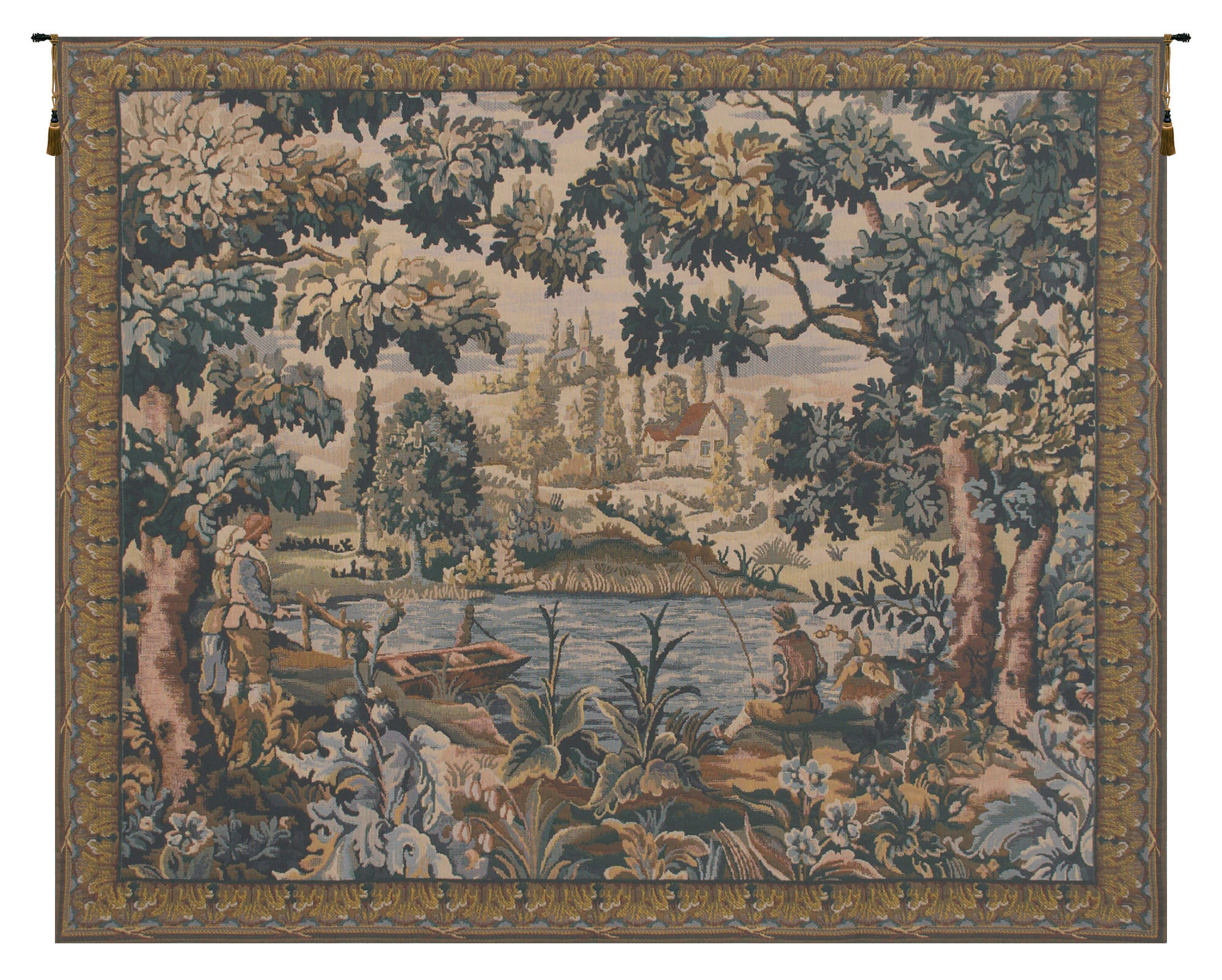 Charlotte Home Furnishings Paysage Flamand Village Tapestry | Wayfair