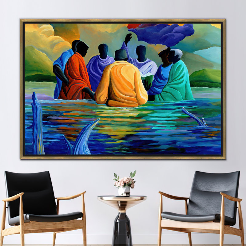 Print on Canvas, Gold Floater Framed, 60 cm H x 90 cm W