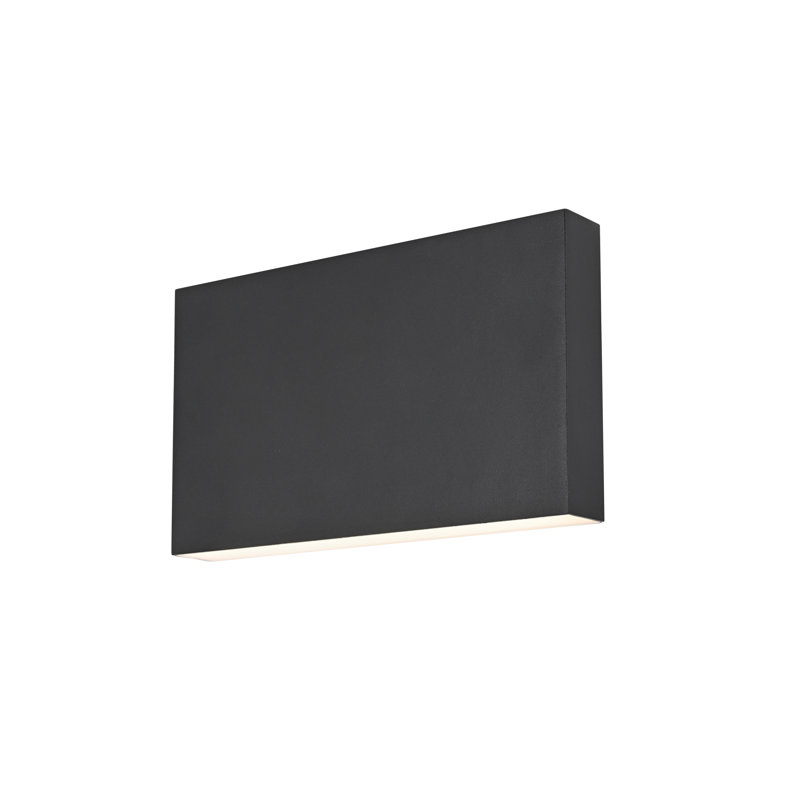 Outdoor Wall Sconce in Black, 5" H x 8.5" W x 8.5" D