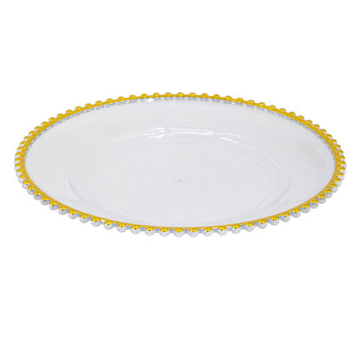 Paquet de 8 assiettes de présentation en plastique, P 13 po