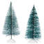 Mini sapin de Noël givré en forme de pin givré - 4 po - ensemble de 2