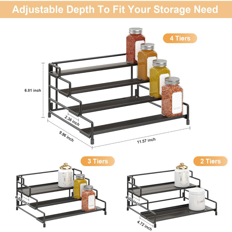 Four Layer Spice Rack Storage Container
