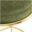 Celano, ensemble de 4 tabourets de bar modernes et luxueux, recouverts de tissu vert olive, pattes en métal doré poli-2051841876