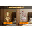 Lampe de table décorative, DEL, vase en cristal Red Roses Fan, chrome 22 po