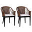 Chaise d'appoint rembourrée en rotin
