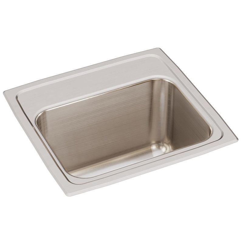 Évier de cuisine à montage sur plan Lustertone L 17 po x l 16 po, 0 trou