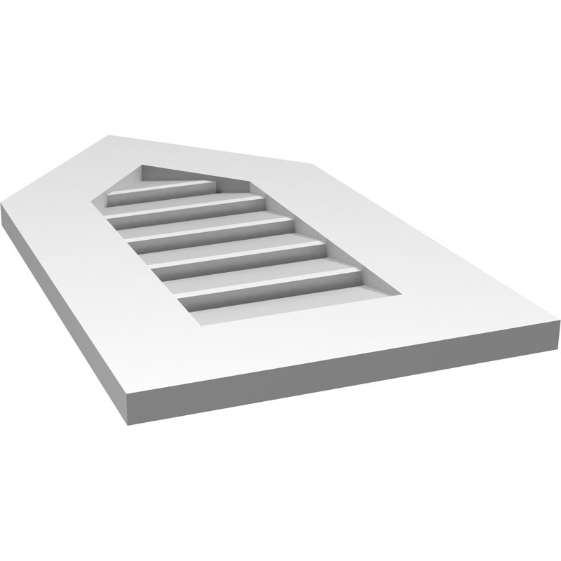 Pente fonctionnelle en uréthane à hauteur de pique 14/12, brun clair apprêté, H 26 po x l 14 po x P 1 po