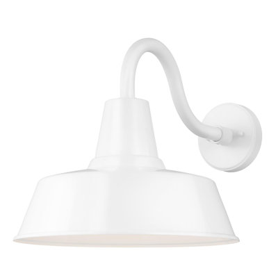 Luminaire de grange d'extérieur blanc clair H 13,5 po Mcdade