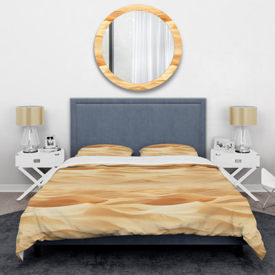 Sahara Sandscape Mirror Abstract Duvet Cover