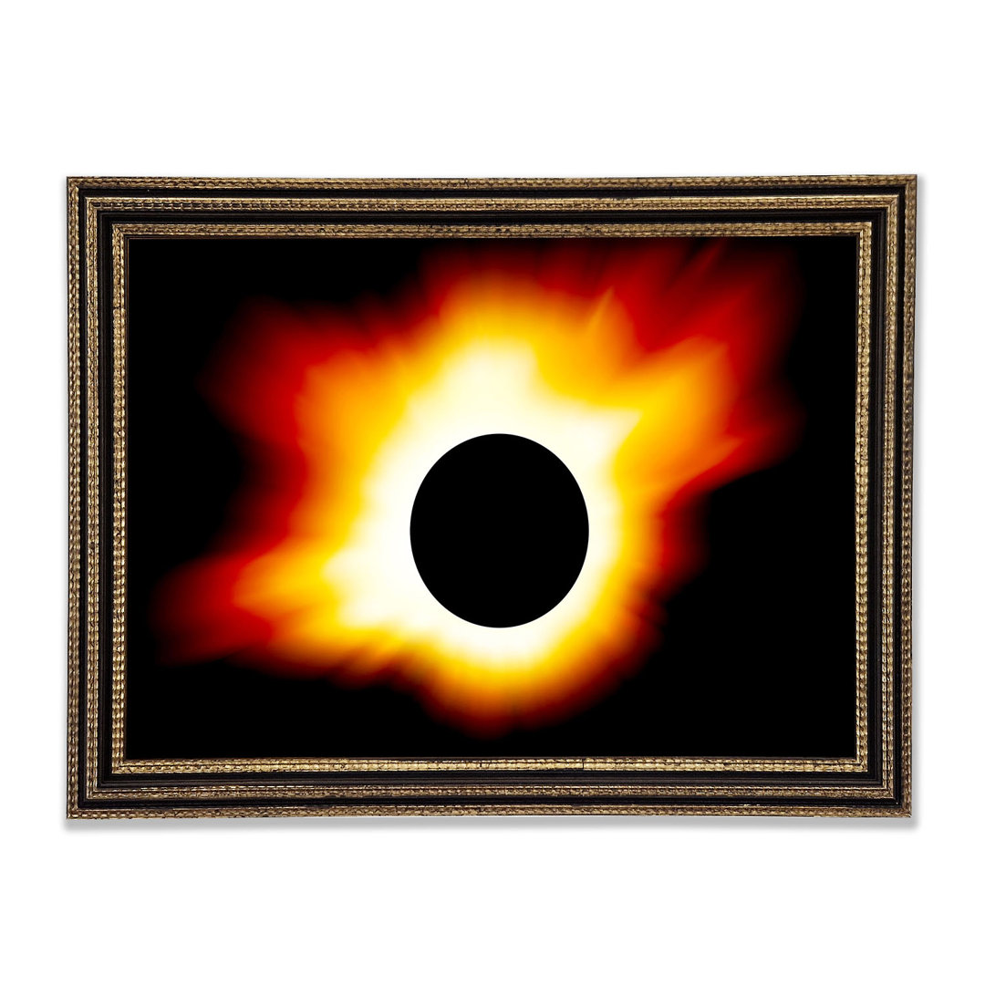 Blazing Sun Behind The Eclipse - Einzelne Bilderrahmen Kunstdrucke