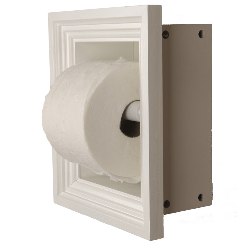 Porte-papier hygiénique encastré Tracy, Blanc