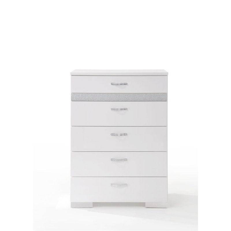 Commode élégante et fonctionnelle avec beaucoup de rangement et d'organisateur, idéale pour la chambre à coucher et l'organisation à la maison.