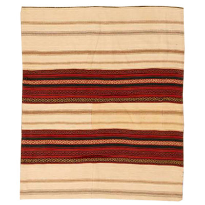 Afghan Wool Striped Indoor Rug