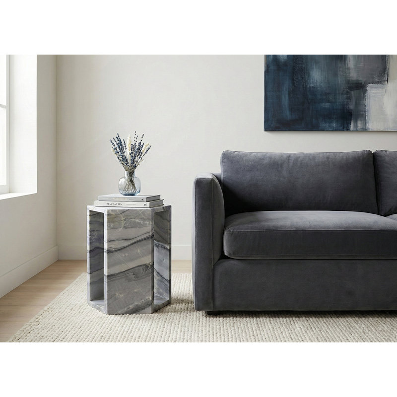 Table d'appoint, table de bout hexagonale pour le salon