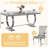 Dining Table Set With 6 Boucle Dining Chairs-698894756