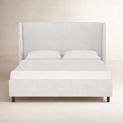 Tilly Linen Upholstered Wingback Bed