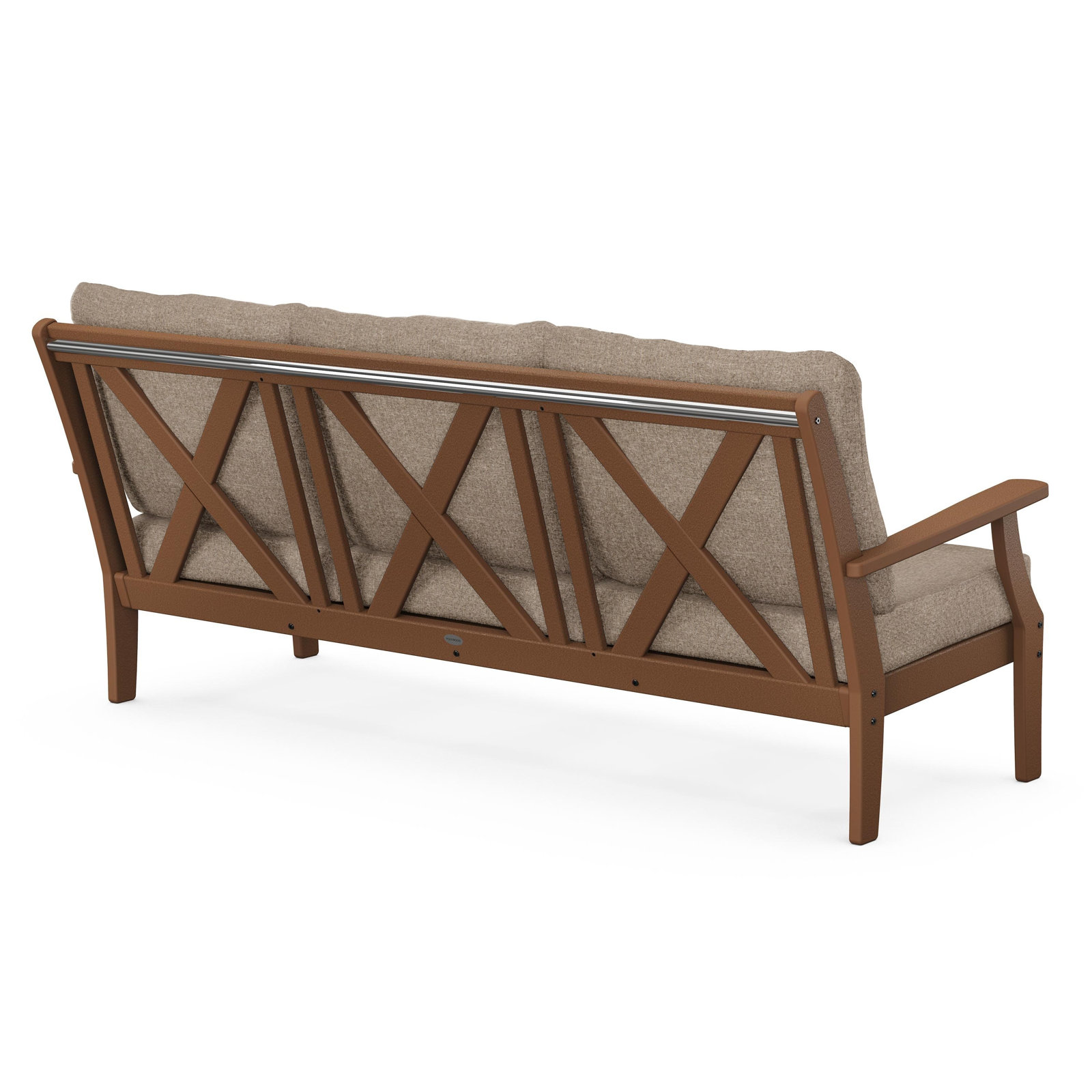 Braxton Deep Seating Sofa, Natural Linen, Slate Grey