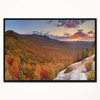 «Endless Forêts in Fall Panorama», reproduction de photo sur toile tendue encadrée