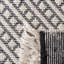Tapis / laine / coton Barrington ivoire / noir touffeté à la main-1457986439