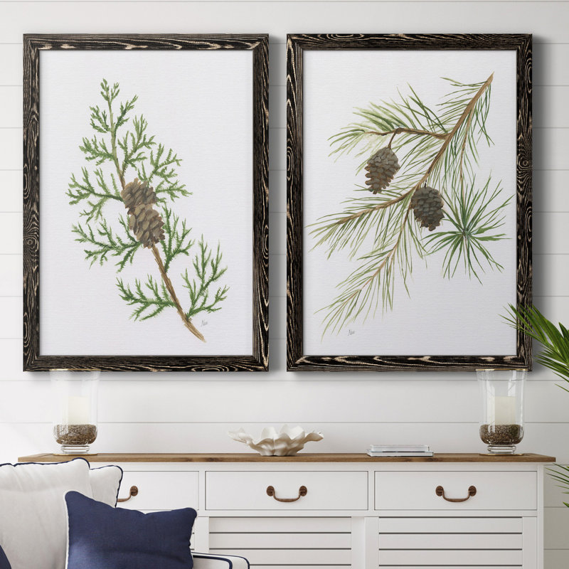 Winter Botanical III - ensemble de 2 reproductions d'art, H 31,5 po x l 47 po x P 1,5 po, H 31,5 po x l 47 po x P 1,5 po
