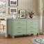 Commode double 6 tiroirs en vert sauge