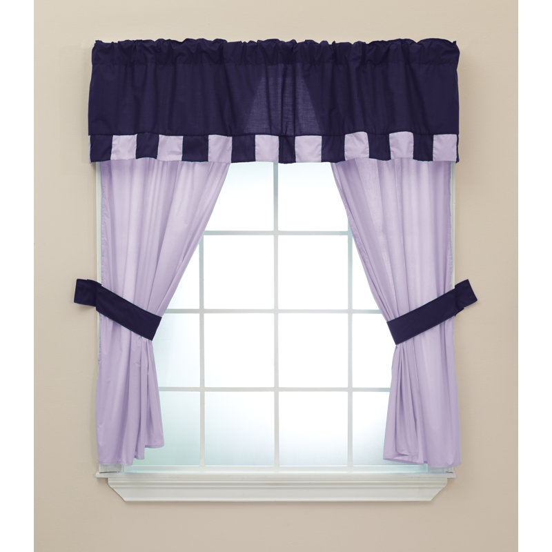 Izzo Cotton Blend Kitchen Curtain, Lavender