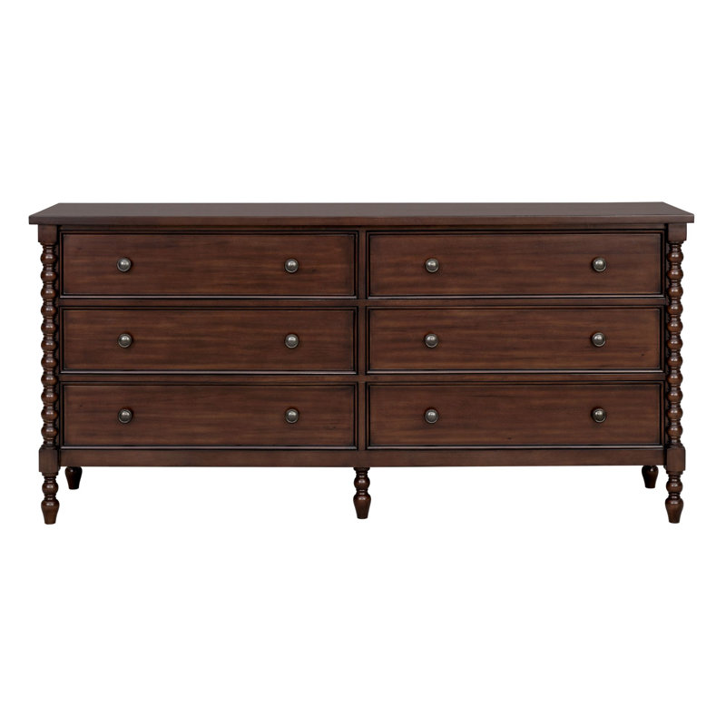 Commode double 6 tiroirs Beckett Morocco, Brun marocain