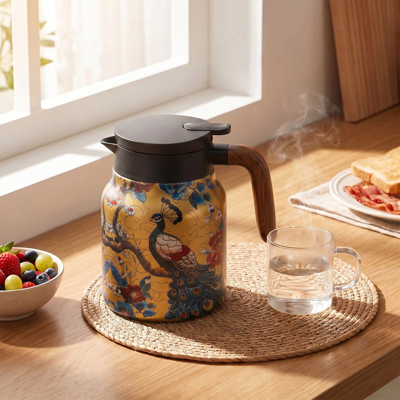 Vintage Thermal Carafe Teapot with Built-in Infuser