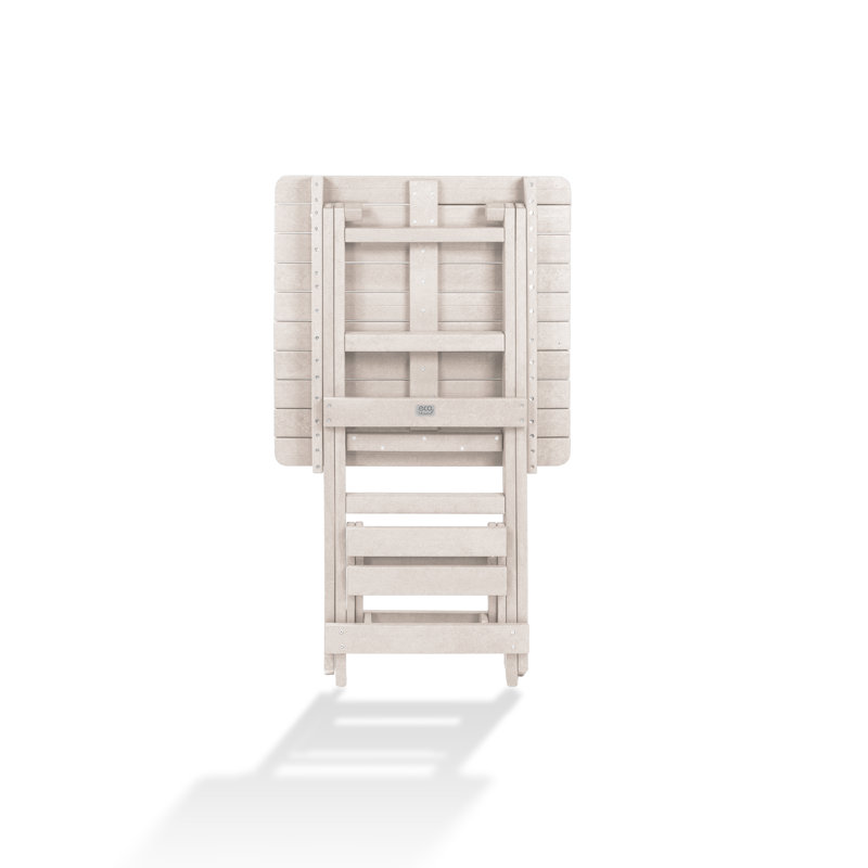 Harbor Point Fully Assembled All-Weather Recycled HDPE Outdoor Folding Bar Set, Ivory, 4
