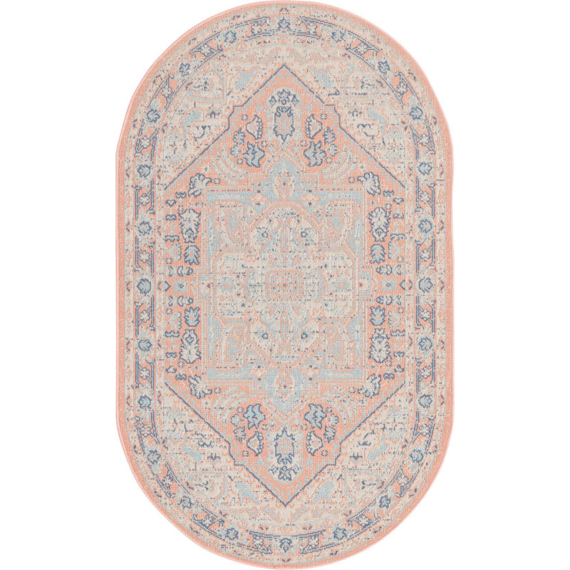 Marciel Oriental Indoor Rug, Oval 3' x 5'3"