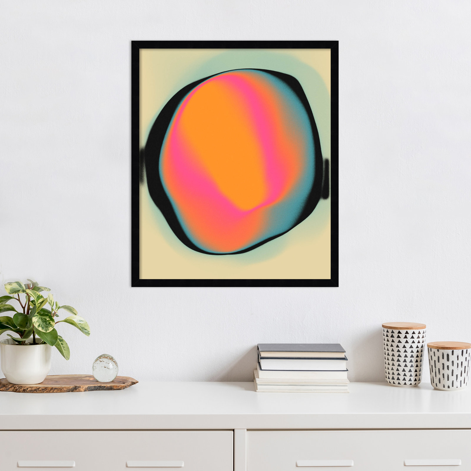 Ghost 2 by Jazzberry Blue, Black, 25" H x 21" W x 1" D