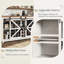 Farmhouse Coffee Bar Cabinet With LED Lighting, Wine Storage, And Adjustable Shelving